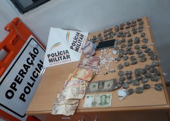 Polícia Militar apreende dólar, moeda japonesa, R$ 500,00 e drogas