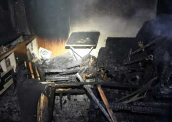 Bombeiros resgatam homem em incêndio em residência em Poços de Caldas