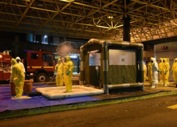Bombeiros participam de treinamento de desinfecção de ambientes em Poços de Caldas