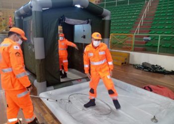 Bombeiros participam de treinamento de desinfecção