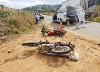 Colisão entre duas motos deixa um morto e dois feridos