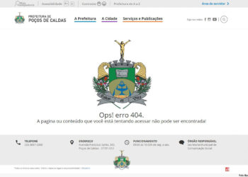 Com páginas de programas municipais excluídas Prefeitura de Poços recorre a justiça