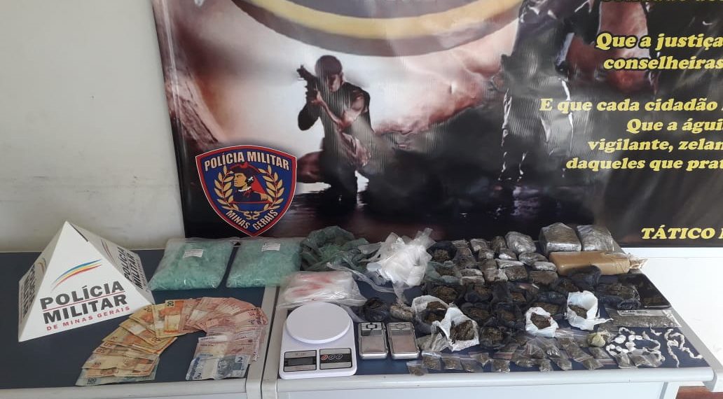 PM prende dois suspeitos e apreende grande quantidade de drogas na zona sul