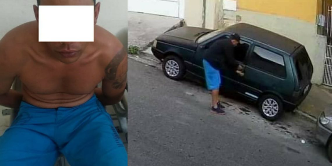 PM prende suspeito e recupera carro furtado em Poços