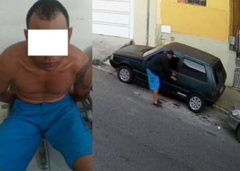 PM prende suspeito e recupera carro furtado em Poços