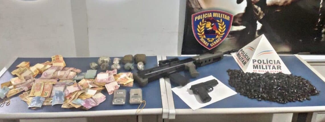 Trio é detido com armas, drogas e dinheiro no Vila Nova