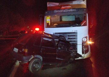 Acidente entre carro e caminhão deixa uma pessoa morta na BR-459