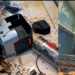 Vídeo mostra homem em surto quebrando tudo que vê pela frente em loja de Poços
