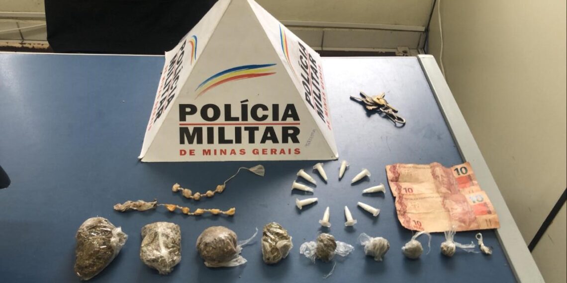PM prende suspeito e apreende menor por tráfico de drogas na zona leste de Poços