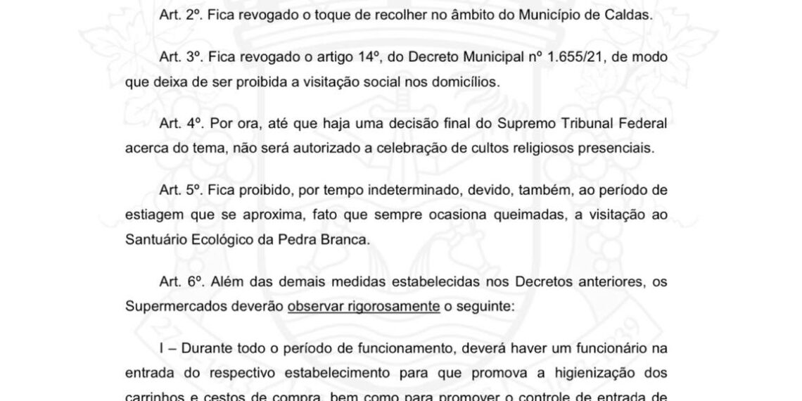 Bebidas alcoólicas voltam a ser vendidas em Caldas