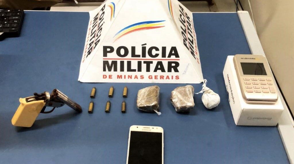 Homem é preso com arma e drogas em Poços de Caldas