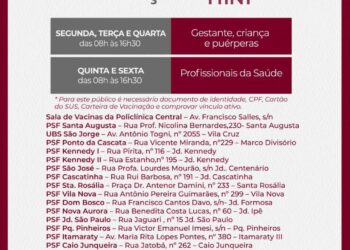 POÇOS DE CALDAS | Confira os locais e horários para a vacinação contra Influenza na próxima semana