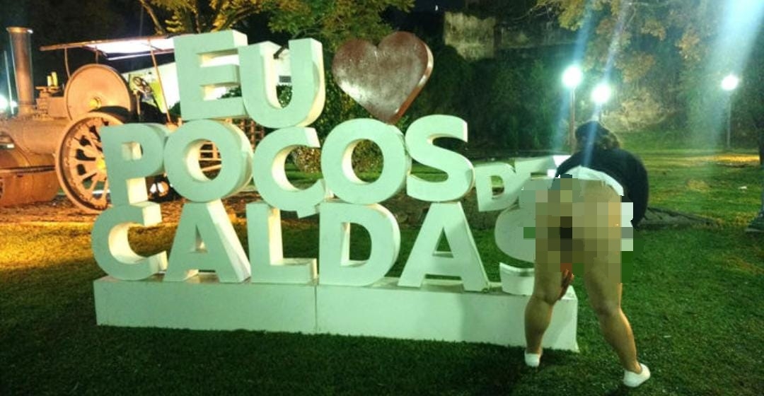 POÇOS DE CALDAS | Mulher tira foto seminua em ponto turístico da cidade