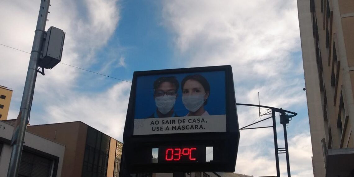 POÇOS DE CALDAS | Termômetro marca 3° C nesta quarta-feira