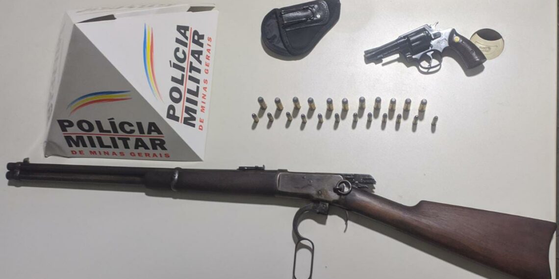 MACHADO |  Armas de fogo são apreendidas e rapaz é preso pela PM