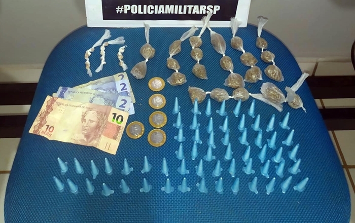 MOCOCA | Polícia prende suspeito com maconha, cocaína e crack