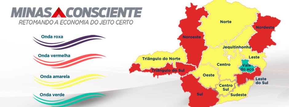 MINAS CONSCIENTE | Sul de MG é mantido na onda vermelha