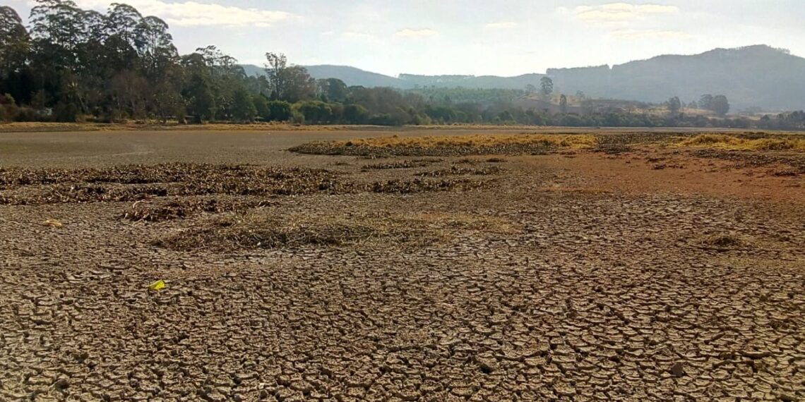 POÇOS DE CALDAS | Sem chuva nos últimos dias, pontos da Represa Bortolan viram deserto