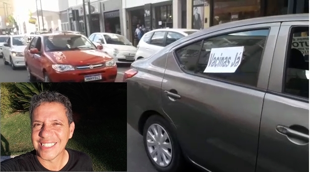 POÇOS DE CALDAS | Motoristas de App homenageiam colega e pedem vacina