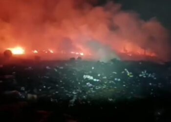 Incêndio atinge 200 metros de vegetação em Andradas