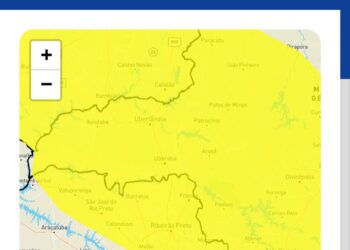 Inmet emite alerta de chuvas intensas