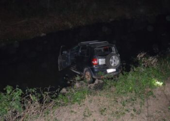 Motorista morre após cair com carro em rio