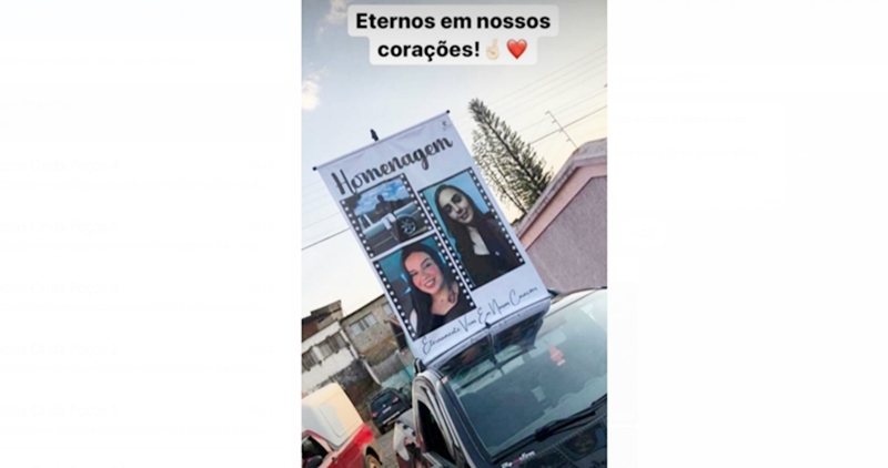 População faz carreata em homenagem às vítimas de acidente em Ibitiura de Minas