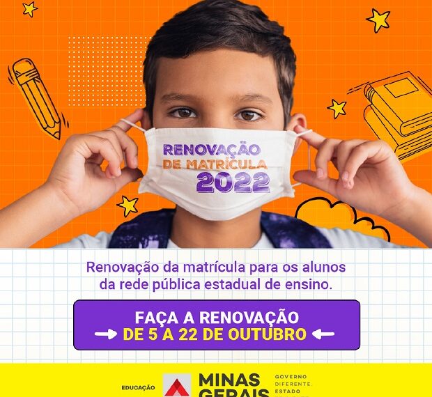 Prazo de renovação de matrícula dos alunos da rede pública estadual de Minas termina sexta
