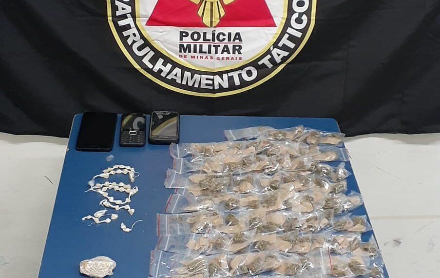 PM apreende drogas na casa de suspeitos de roubarem padaria em Poços de Caldas