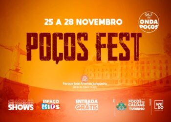 Confira as atrações do Poços Fest que começa nesta quinta-feira