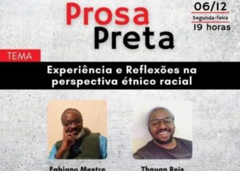 Última live Prosa Preta é realizada nesta segunda-feira em Poços de Caldas