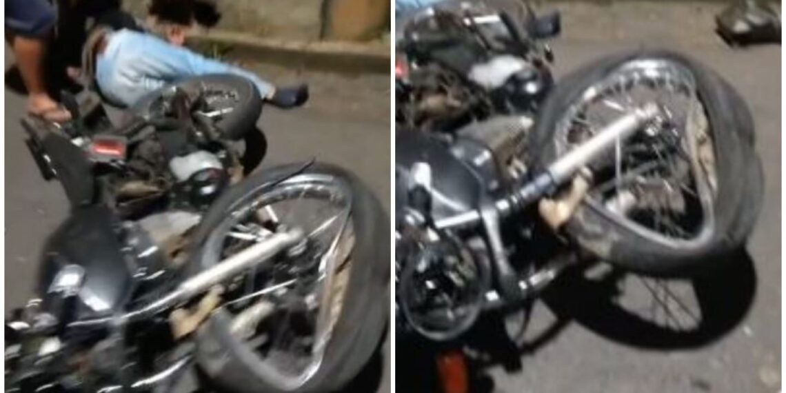 Motociclista fica gravemente ferido em acidente na Zona Leste de Poços