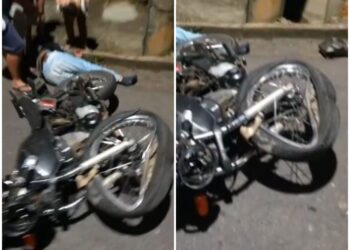 Motociclista fica gravemente ferido em acidente na Zona Leste de Poços