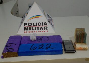 Barras de maconha e 13 mil reais são apreendidos em borracharia em Caldas, um homem é preso