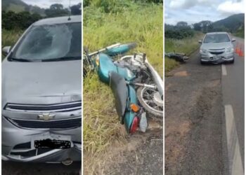 Motociclista fica ferido após acidente entre Campestre e Bandeira do Sul