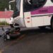 Acidente entre moto e ônibus é registrado na zona leste de Poços de Caldas