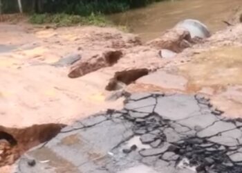 Chuva causa estragos e dificulta acesso ao Distrito de São Pedro de Caldas