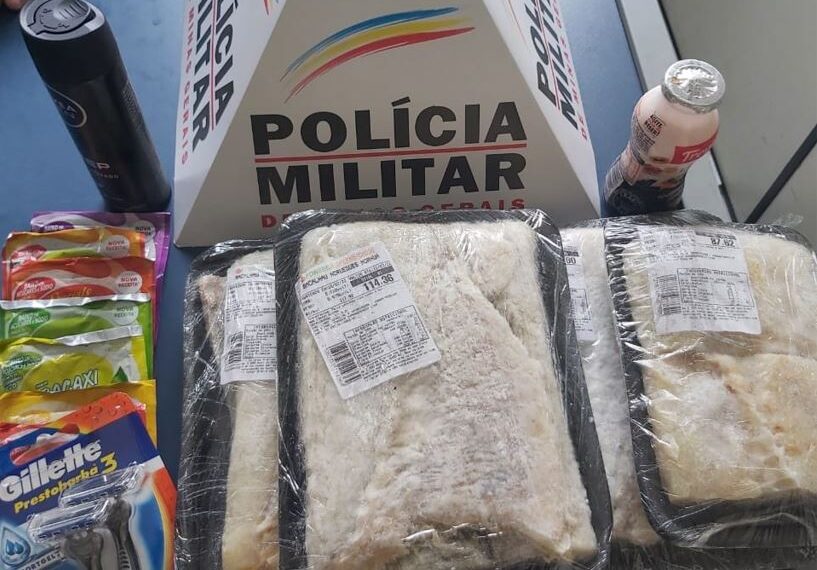 Homem é preso após furtar bacalhau e outros itens para comprar drogas