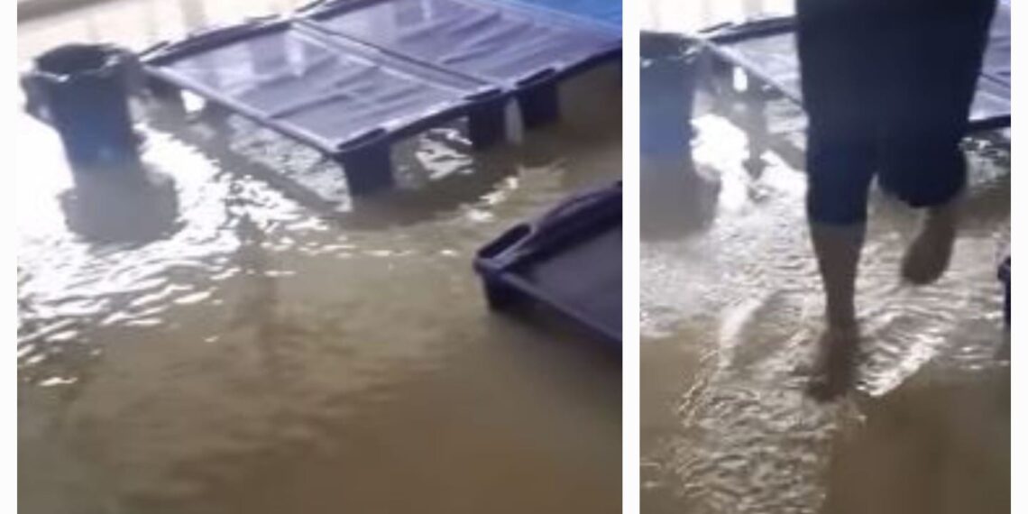 Creche fica parcialmente alagada após chuva na Zona Sul de Poços de Caldas