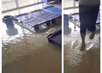 Creche fica parcialmente alagada após chuva na Zona Sul de Poços de Caldas