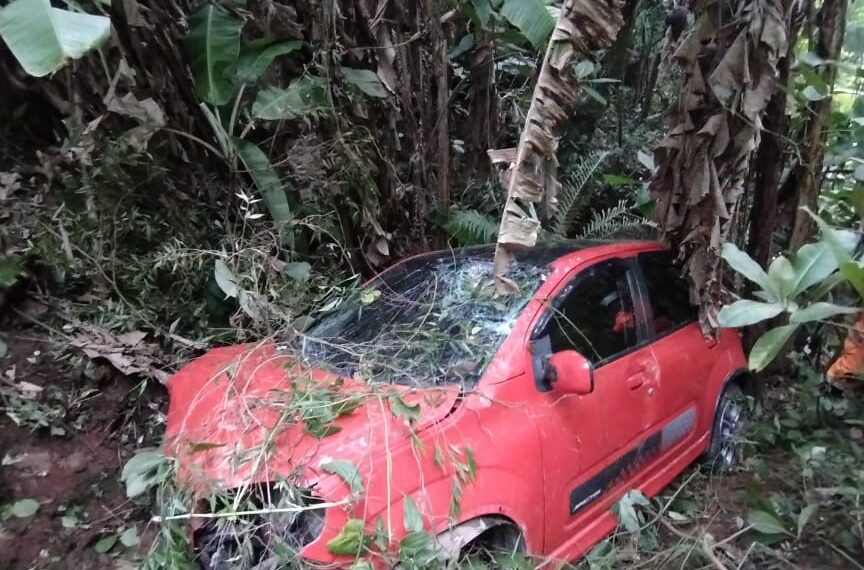 Motorista sobrevive após cair em ribanceira de 80 metros na rodovia Poços/Palmeiral