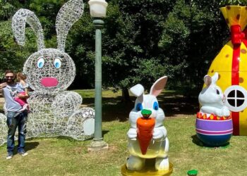 Inaugurada no sábado, Vila da Páscoa já recebe manutenção em Poços