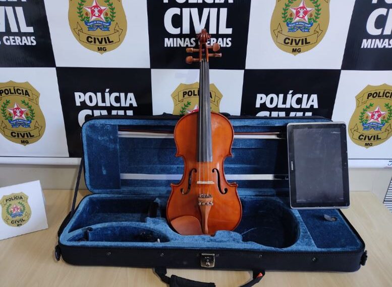 Polícia Civil recupera violino e prende suspeito de furtos a residências em Poços
