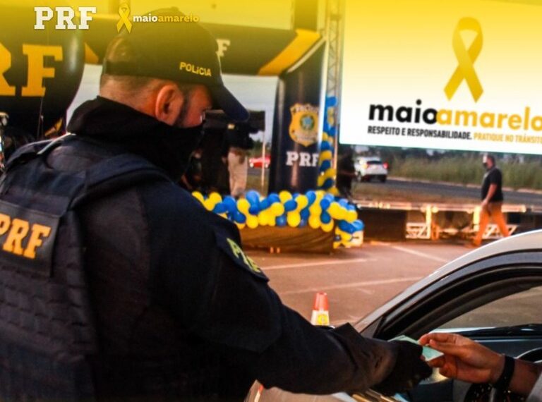 PRF inicia campanha Maio Amarelo para alertar sobre trânsito