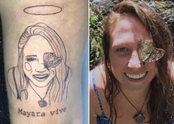 Amiga tatua foto de estudante morta com 28 facadas: ‘forma de deixar ela para sempre comigo’