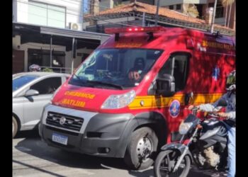 Motociclista fica ferido após sofrer acidente no centro de Poços de Caldas