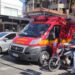 Motociclista fica ferido após sofrer acidente no centro de Poços de Caldas