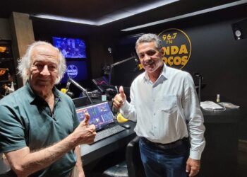 Onda Poços recebe Deputado Federal Emidinho Madeira e presidente do Hospital Santa Lúcia