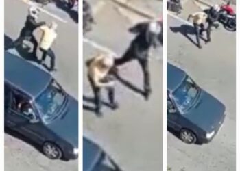 Vídeo: motoentregador agride motorista durante briga em Poços