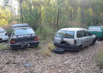 Quatro veículos são encontrados abandonados próximos ao aterro sanitário em Poços de Caldas